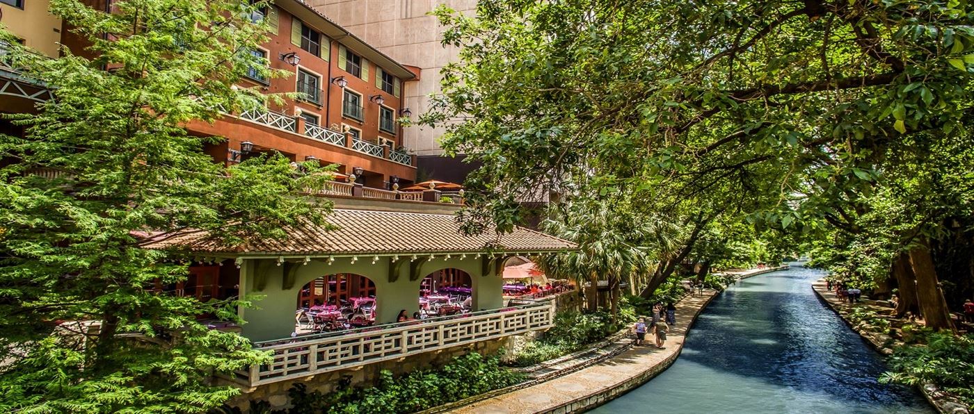 The beautiful Hotel Valencia Riverwalk in San Antonio, TX.