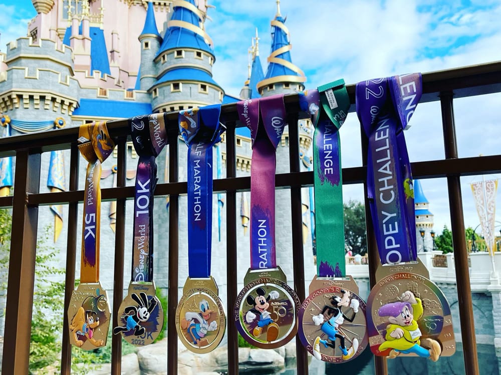 Disney running medals